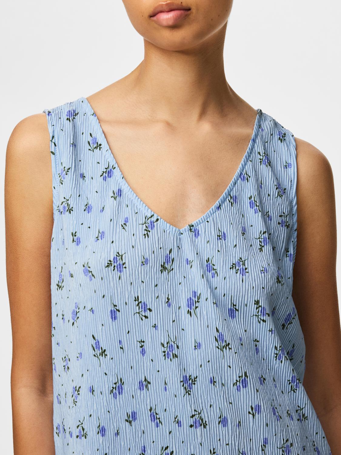 PCFLORA Short Dress - Cashmere Blue - VERO MODA & VILA Bergvik